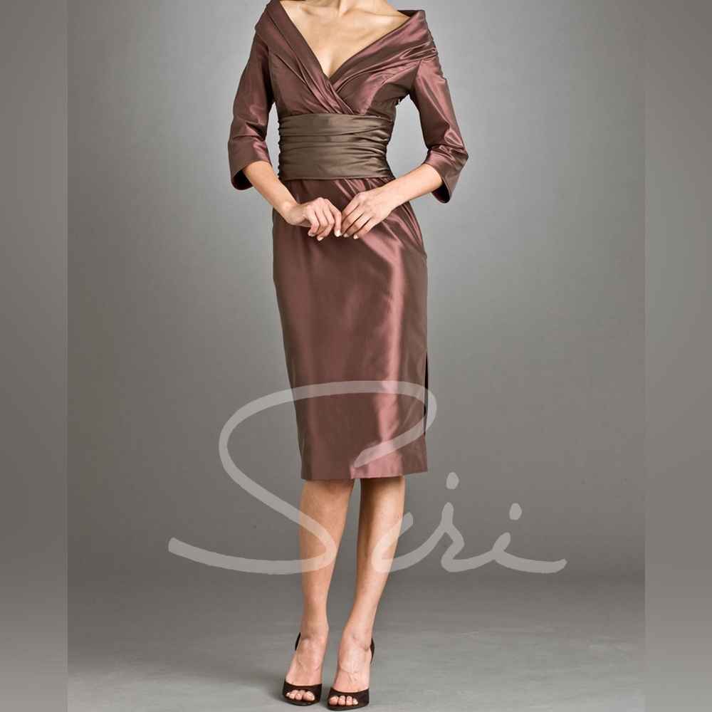 NEW Siri mauve taffeta formal wedding cocktail dress